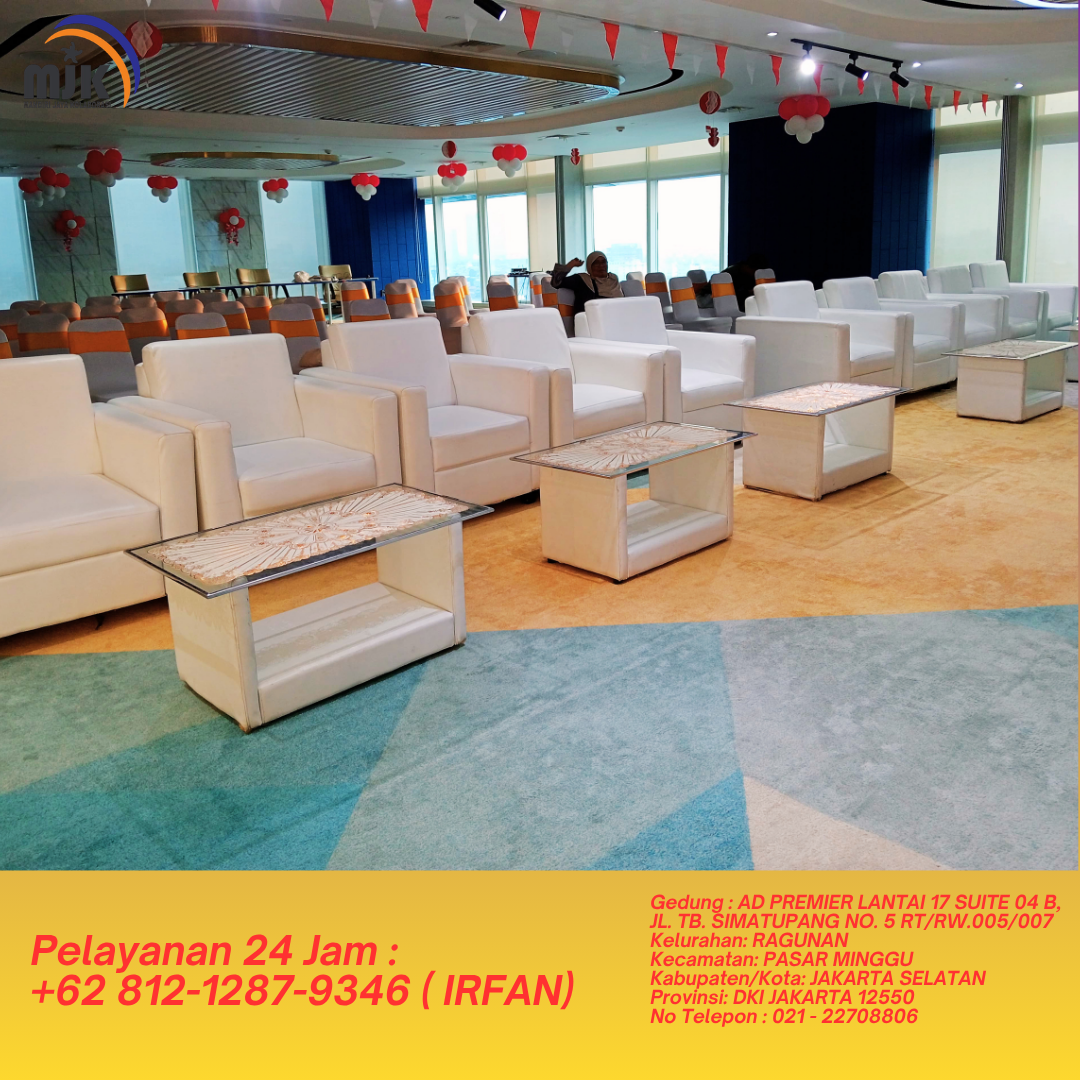 Rental Sofa Putih Jakarta Bogor +62 812-1287-9346 (IRFAN)