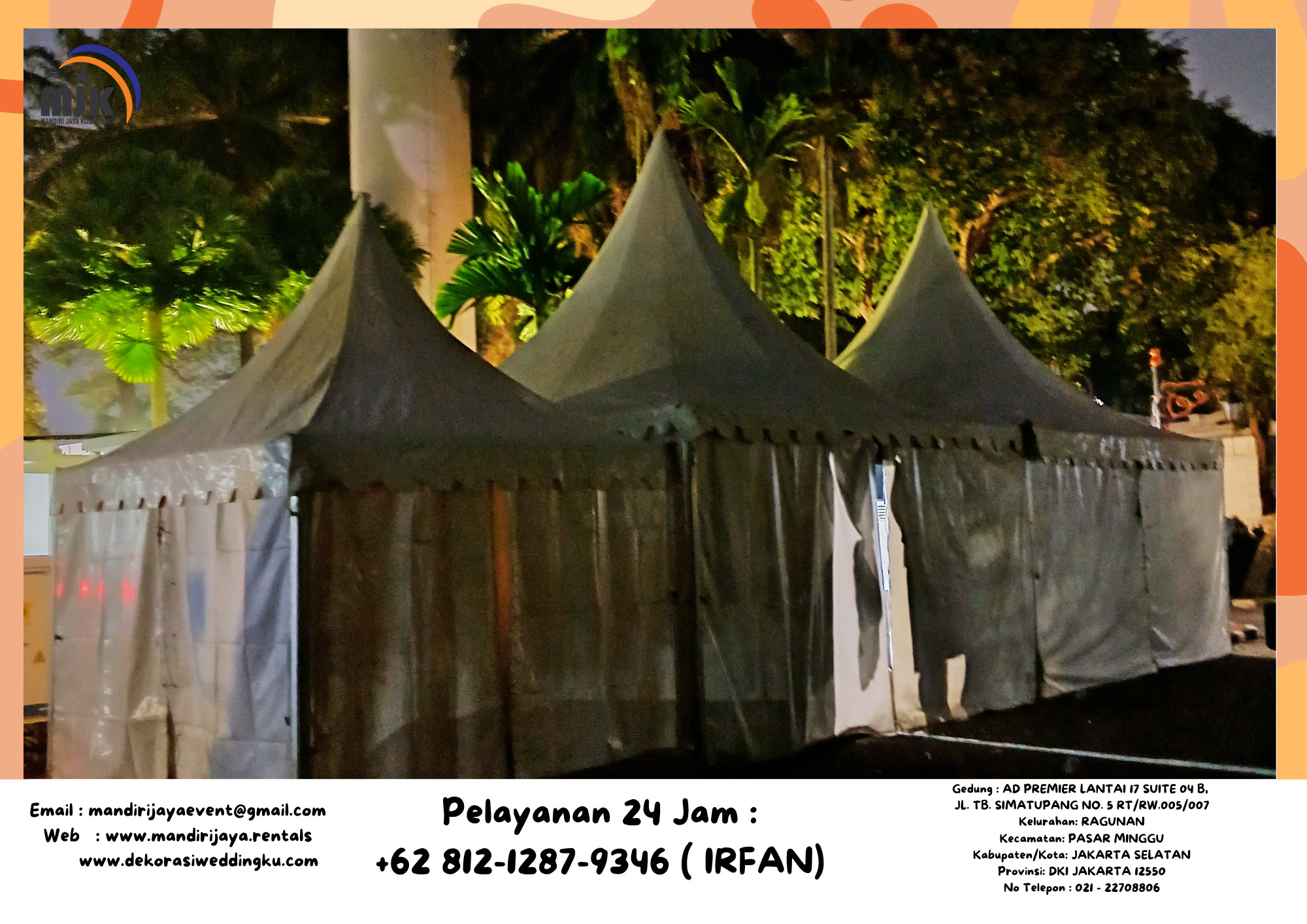 Sewa Tenda Sarnafil Atau Tenda Kerucut Atap Putih Jakarta