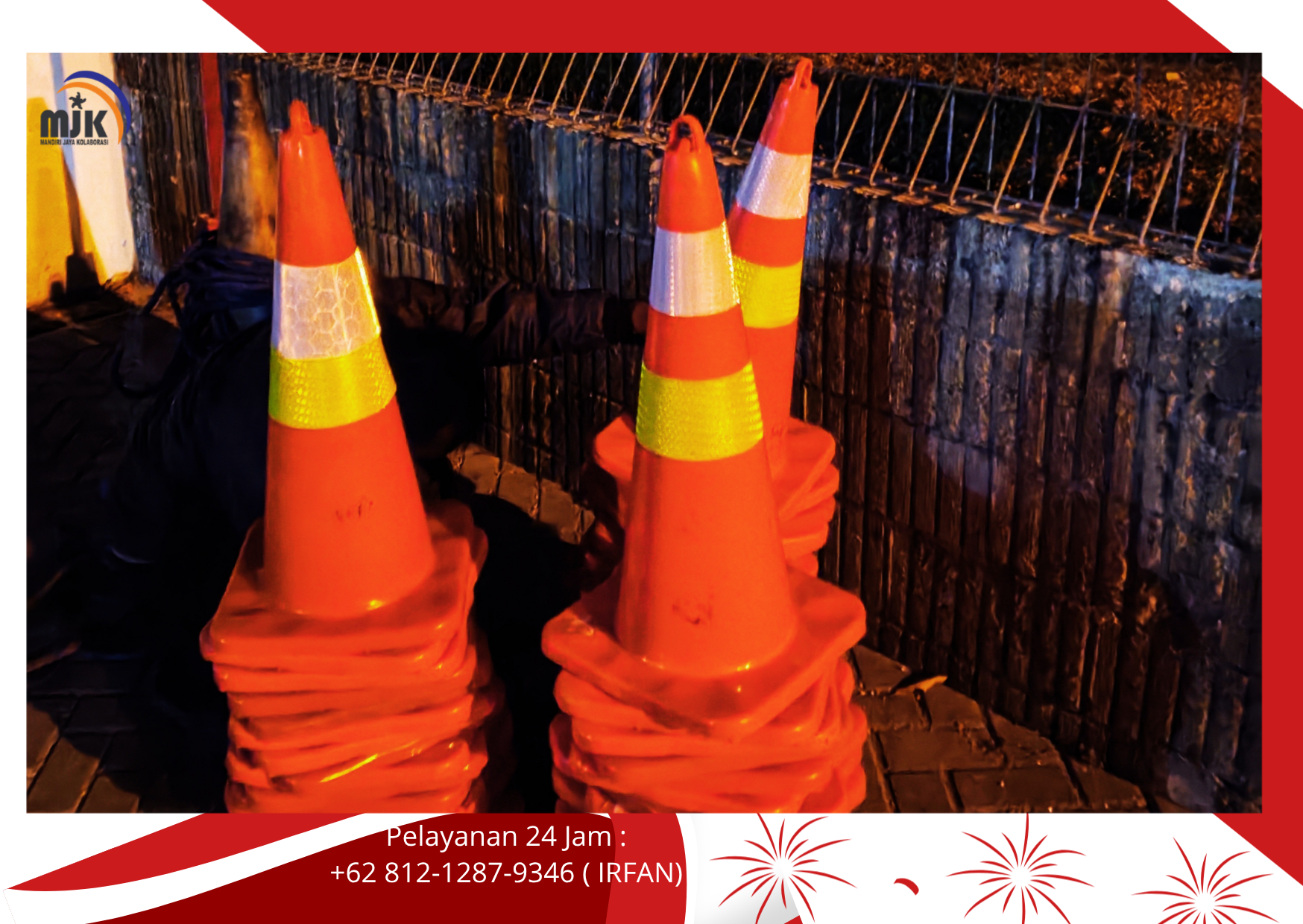 Sewa Traffic Cone Dan Lampu Hias Taman gantung Tangsel