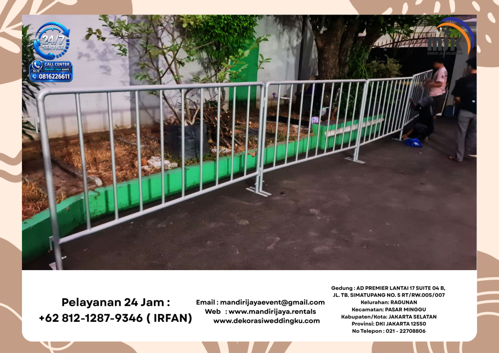 Jasa sewa Pagar Rowing Barikade Jakarta 
