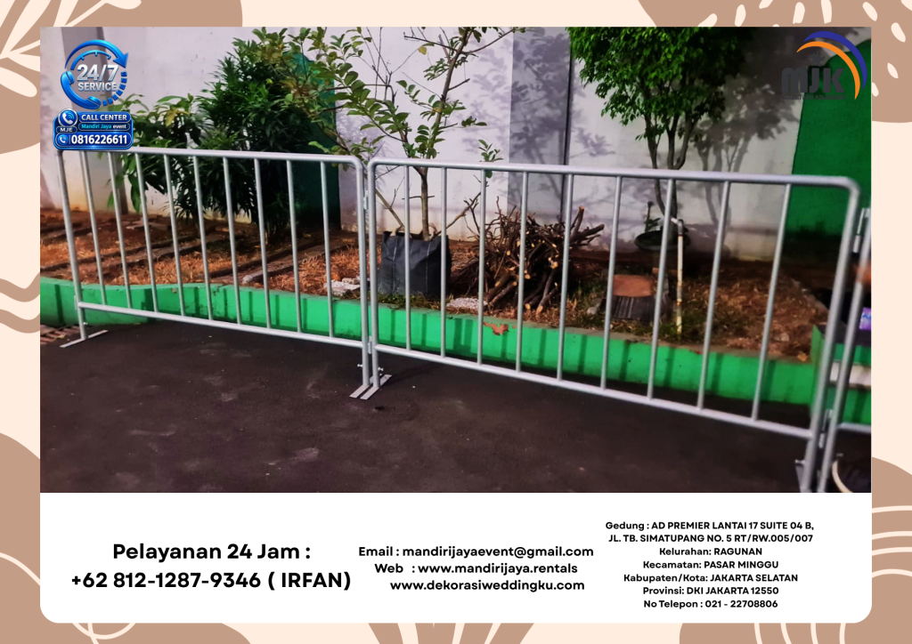 Jasa sewa Pagar Rowing Barikade Jakarta 