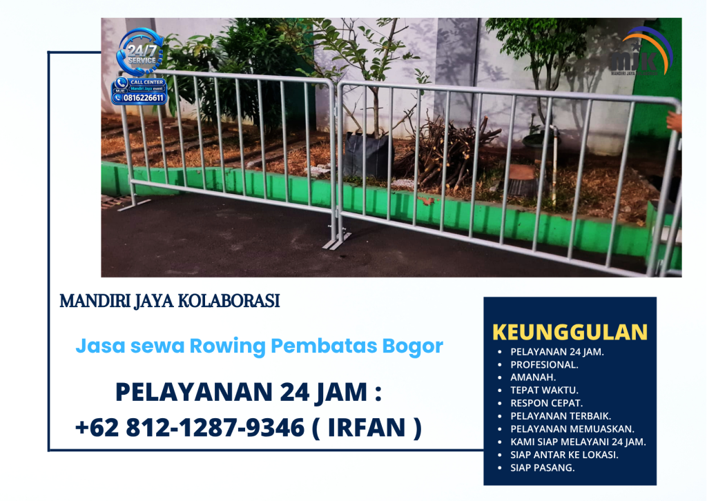 Jasa sewa Rowing Pembatas Bogor +62 812-1287-9346 (IRFAN)