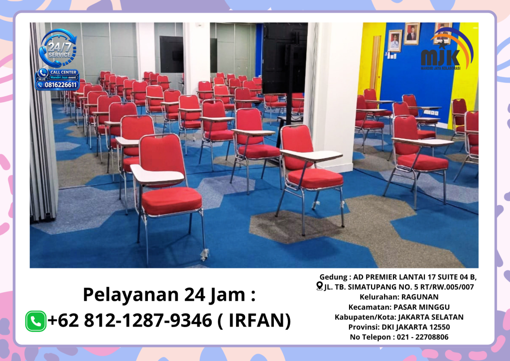 Sewa Kursi Test Merah Rangka Stainless Jakarta 081212879346 IRFAN