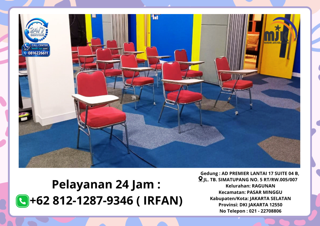 Sewa Kursi Test Merah Rangka Stainless Jakarta 081212879346 IRFAN
