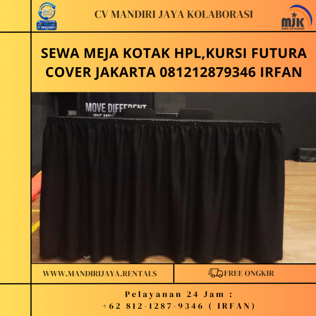 Sewa Meja Kotak HPL,Kursi Futura Cover Jakarta 081212879346 IRFAN