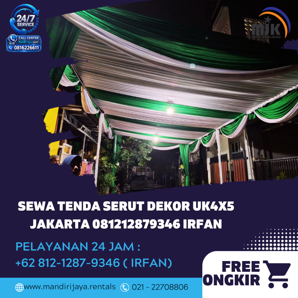 Sewa Tenda Serut Dekor UK4x5 Jakarta 081212879346 IRFAN