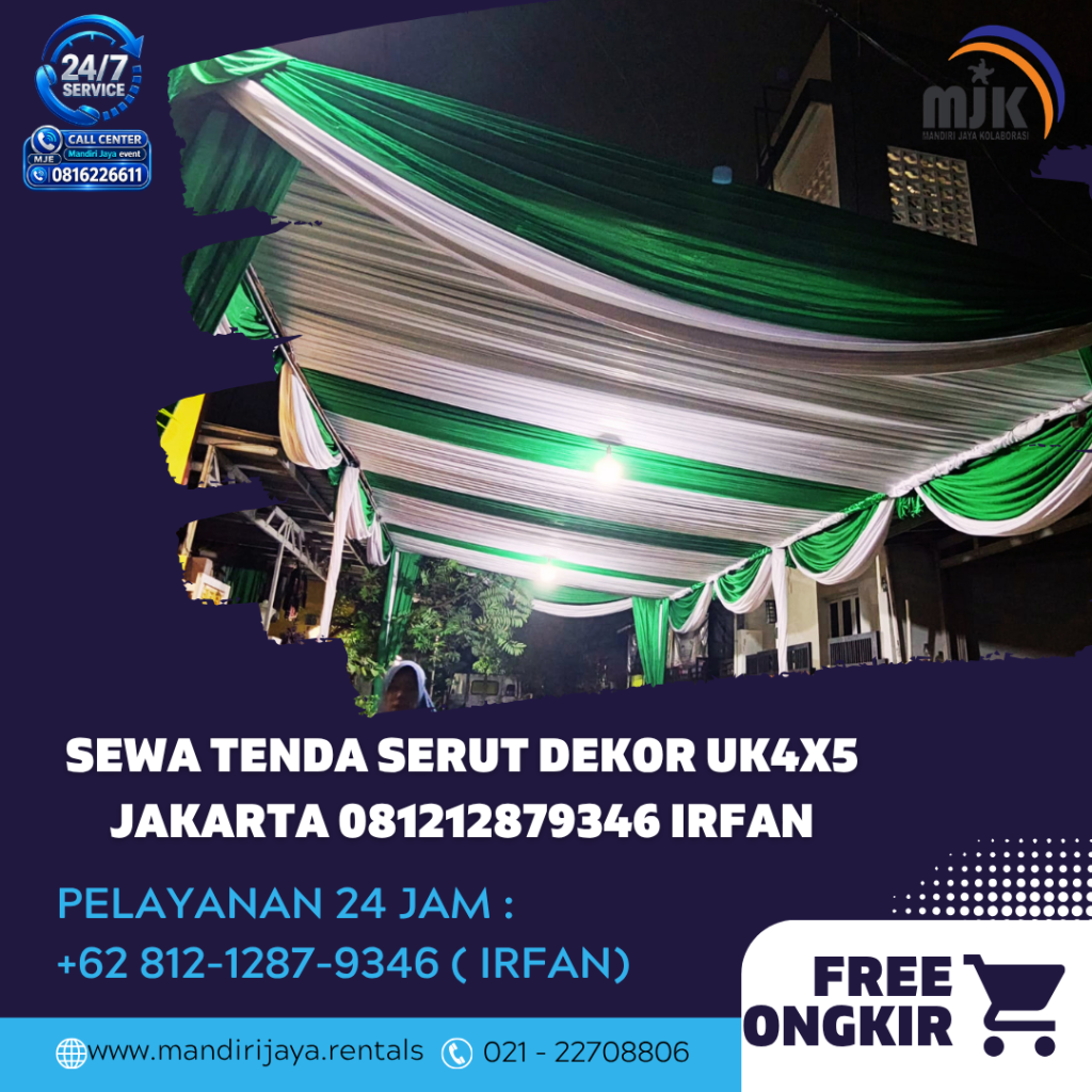 Sewa Tenda Serut Dekor UK4x5 Jakarta 081212879346 IRFAN