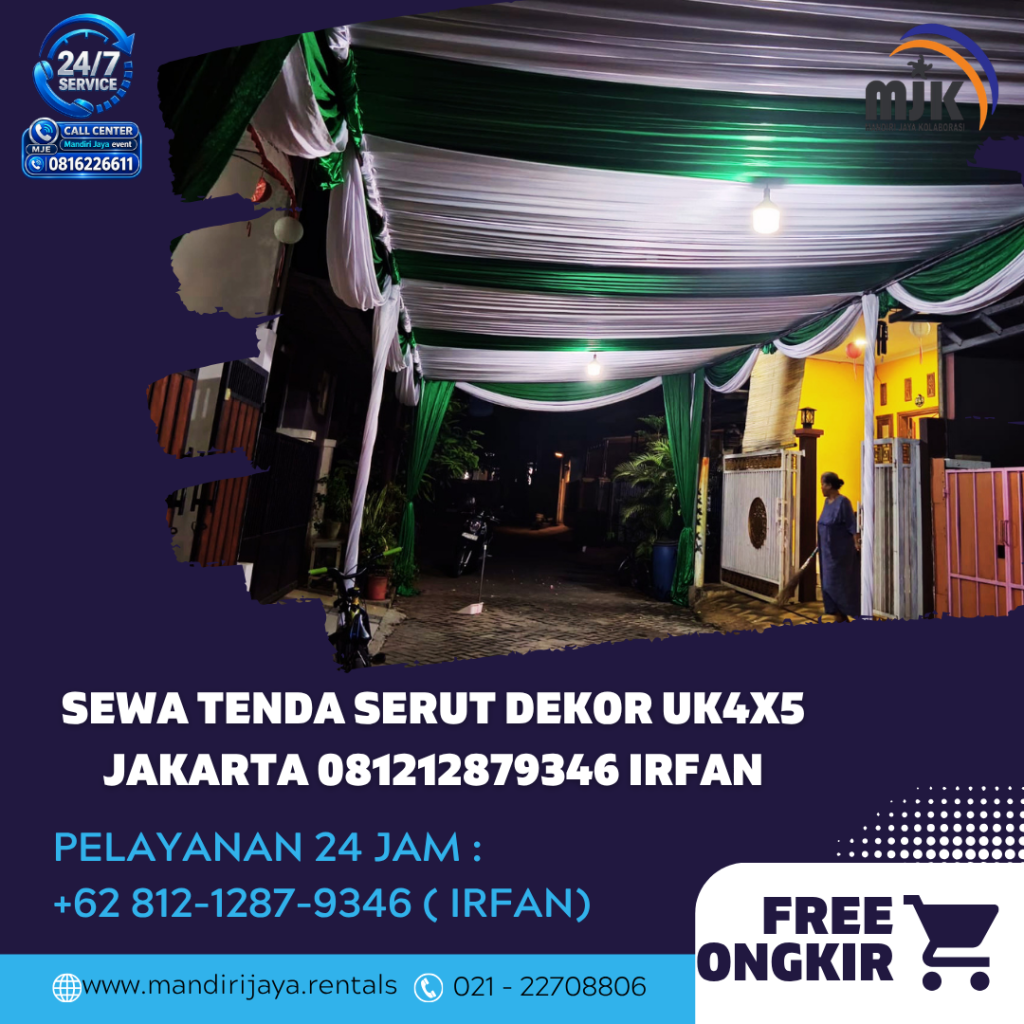 Sewa Tenda Serut Dekor UK4x5 Jakarta 081212879346 IRFAN