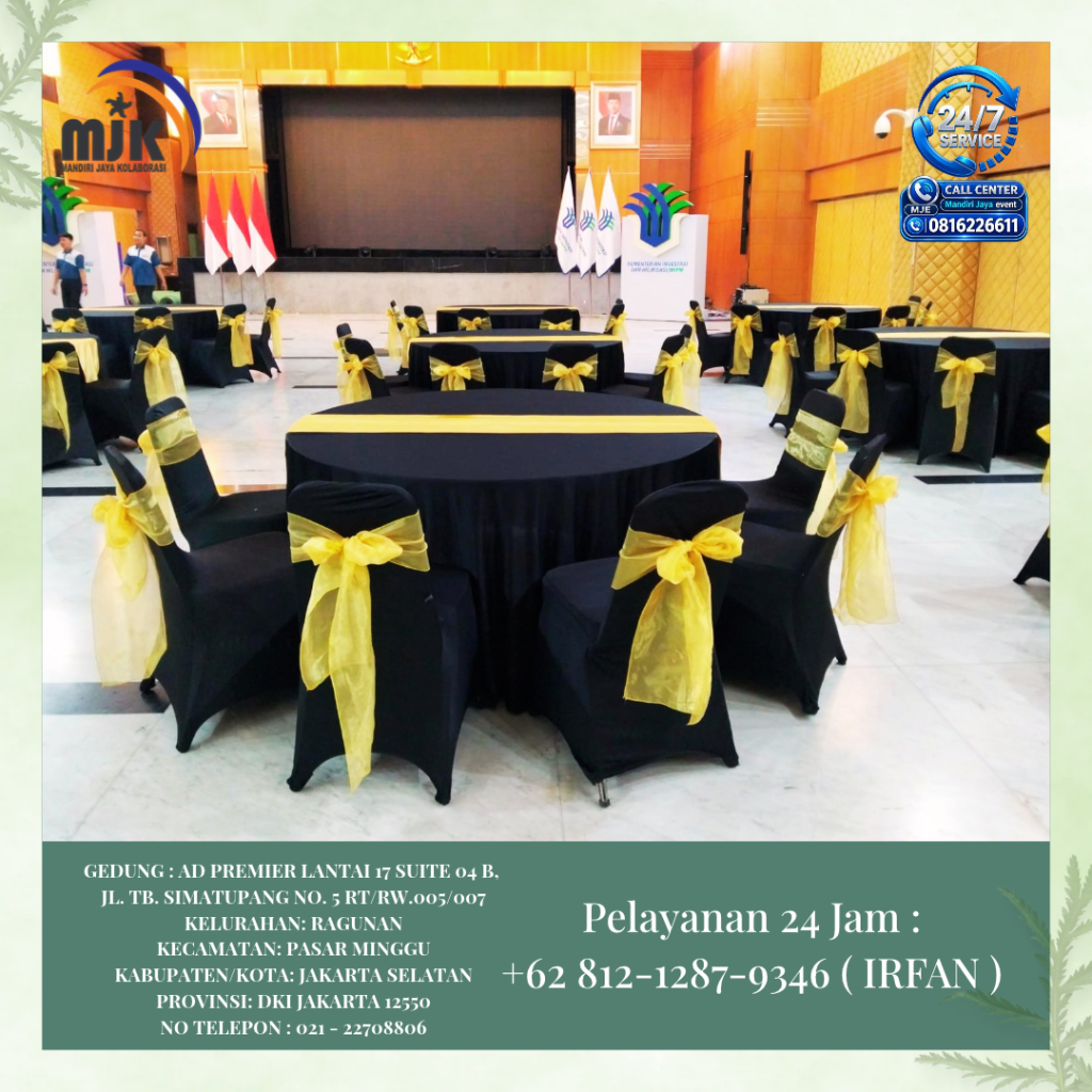 Rental Kursi Susun,Round table Full Cover Jakarta 081212879346