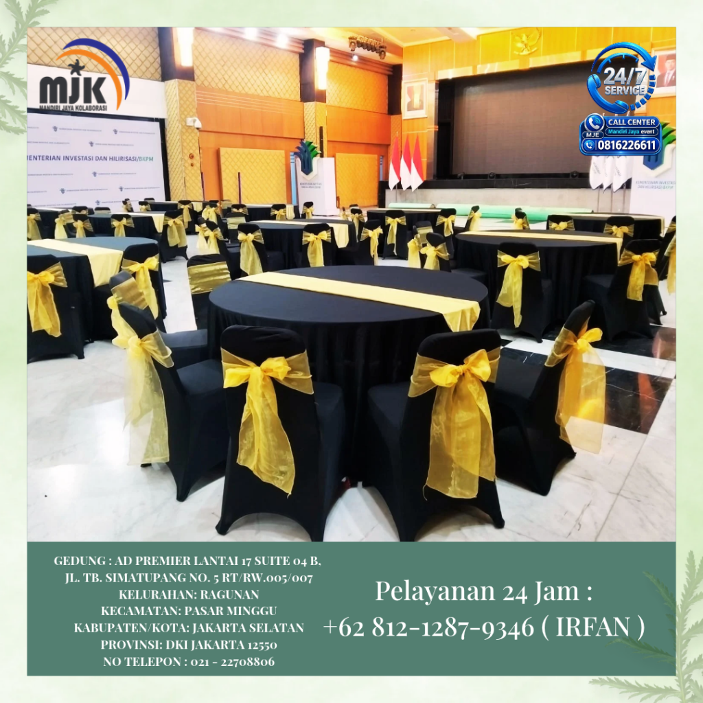 Rental Kursi Susun,Round table Full Cover Jakarta 081212879346