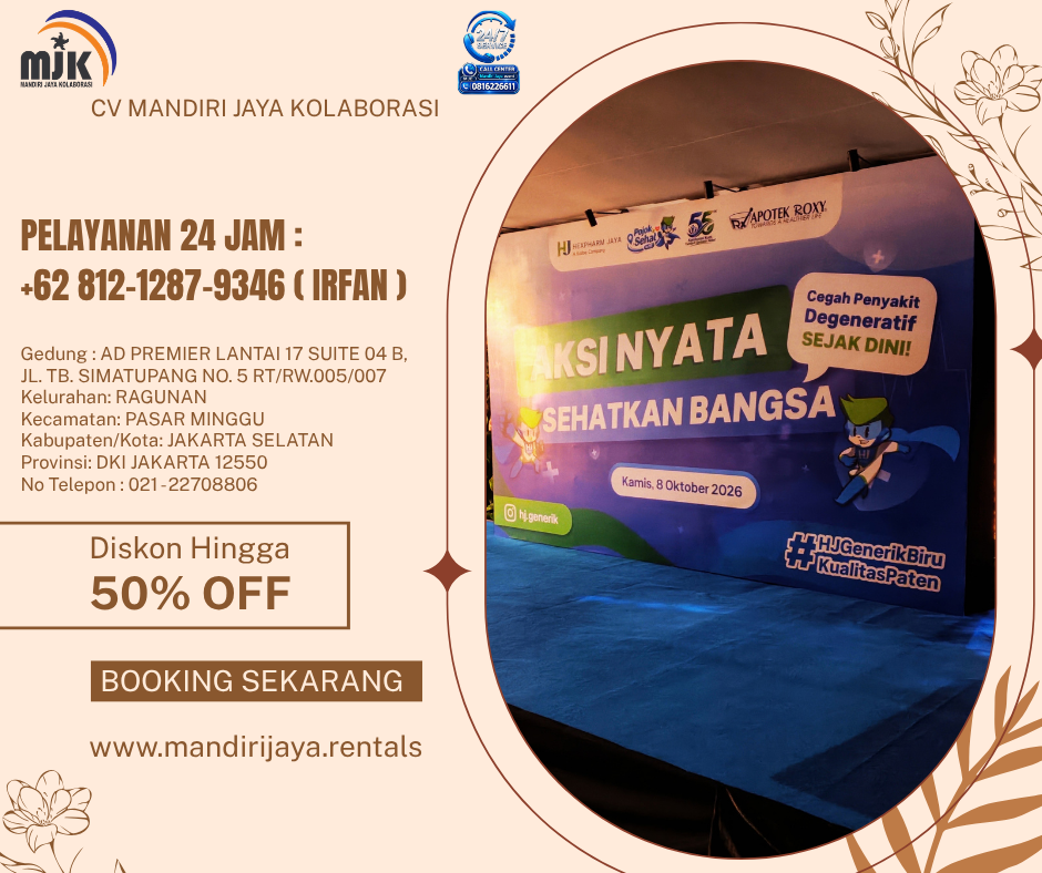 Sewa Backdrop flexy Custom Jakarta Selatan 081212879346 IRFAN