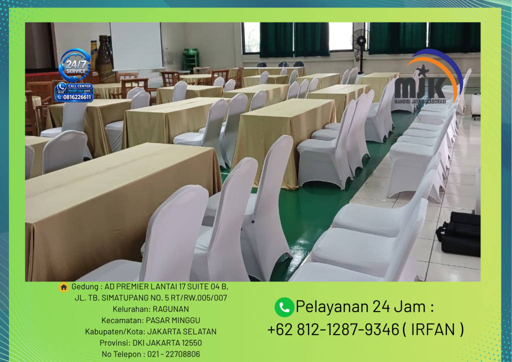 Sewa Meja Kursi Runner Dan Pita Gold Jakarta 081212879346