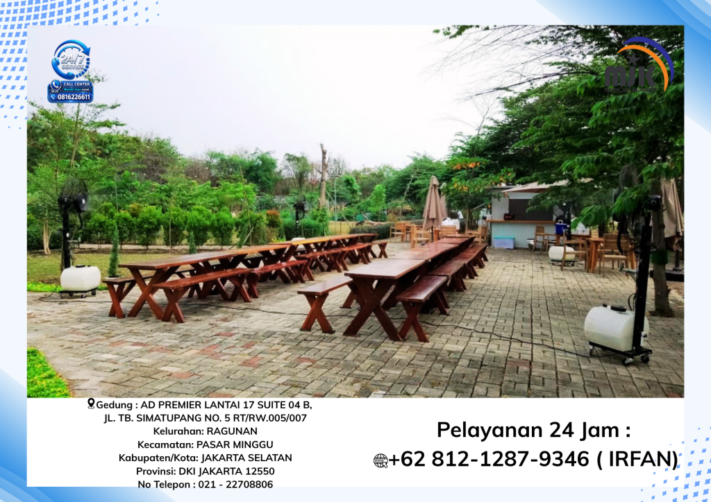 Sewa Meja Kursi Taman,Misty Fan Jakarta 081212879346 IRFAN
