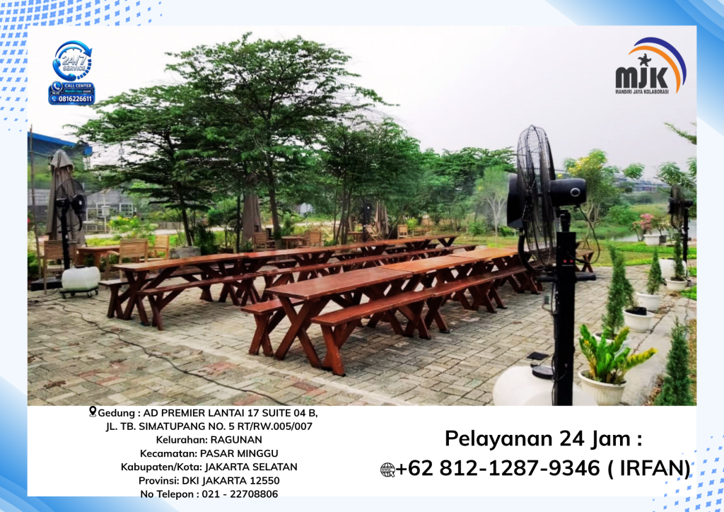 Sewa Meja Kursi Taman,Misty Fan Jakarta 081212879346 IRFAN