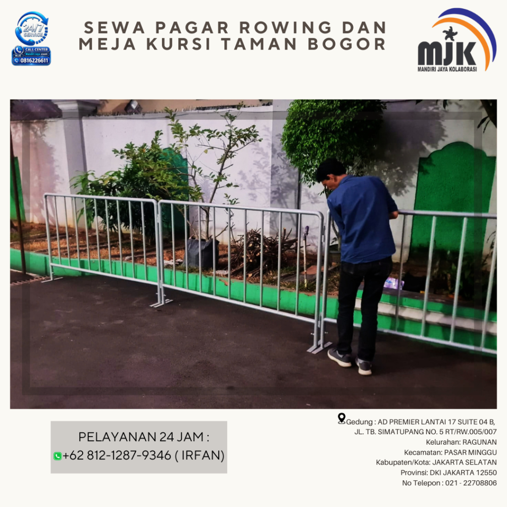 Sewa Pagar Rowing Dan Meja Kursi Taman Bogor 081212879346 IRFAN